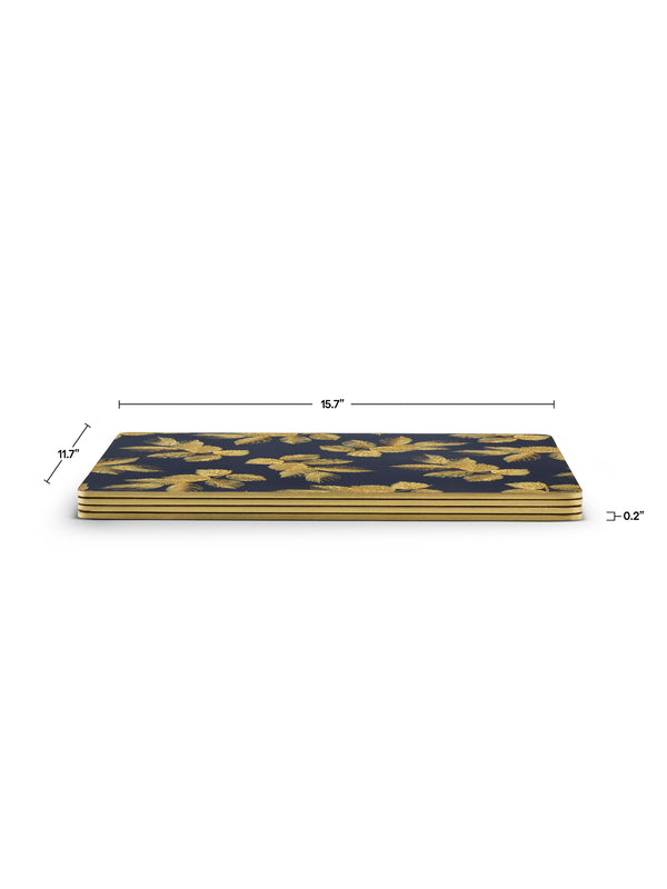 Pimpernel Placemats_Etched Leaves Navy